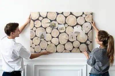 Bedruckte Korkplatte mit Motiv gefällte Bäume und Baumstümpfe