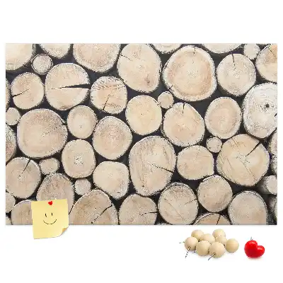 Bedruckte Korkplatte mit Motiv gefällte Bäume und Baumstümpfe