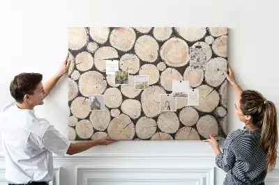 Bedruckte Korkplatte mit Motiv gefällte Bäume und Baumstümpfe