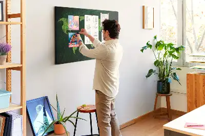 Kork-Pinnwand mit Weltkarten-Motiv