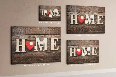 Pinnwand mit Schriftzug Home
