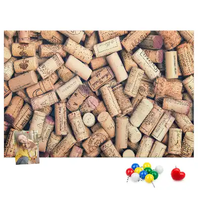 Kork Pinnwand Weinmotiv mit Korken