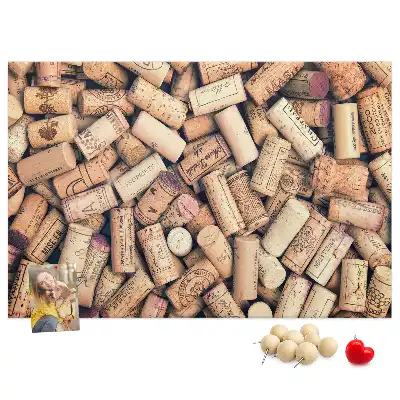 Kork Pinnwand Weinmotiv mit Korken