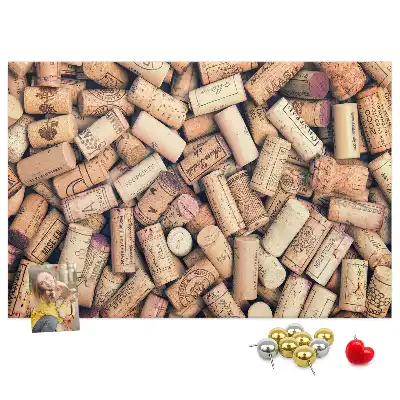 Kork Pinnwand Weinmotiv mit Korken