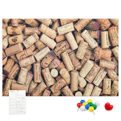 Kork Pinnwand Weinmotiv mit Korken