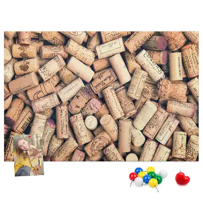 Kork Pinnwand Weinmotiv mit Korken