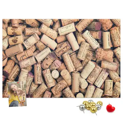 Kork Pinnwand Weinmotiv mit Korken