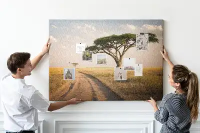 Kork Pinnwand Landschaft Afrikas