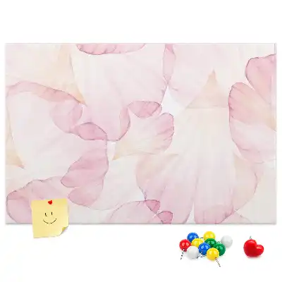 Aquarell Blütenblätter Kork-Pinnwand