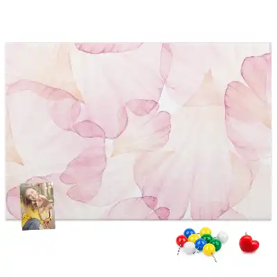 Bilder-Korktafel Aquarell-Blütenblätter
