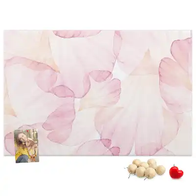 Bilder-Korktafel Aquarell-Blütenblätter