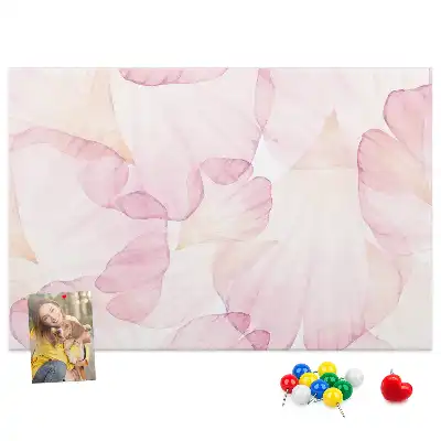 Aquarell Blütenblätter Kork-Pinnwand