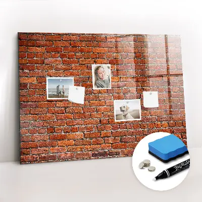 Beschreibbare magnettafel küche Alte Backsteinmauer