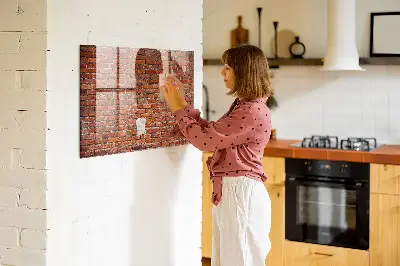Beschreibbare magnettafel küche Alte Backsteinmauer