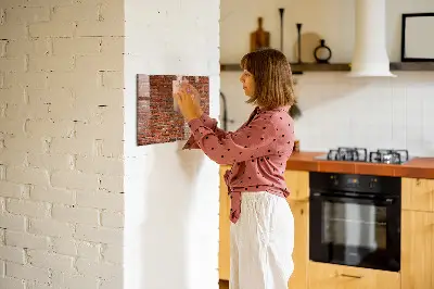 Beschreibbare magnettafel küche Alte Backsteinmauer
