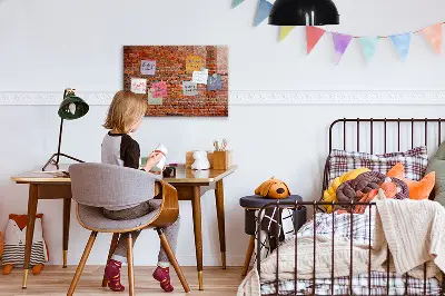 Beschreibbare magnettafel küche Alte Backsteinmauer