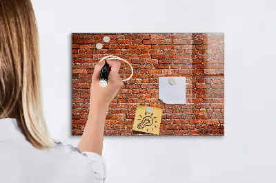 Beschreibbare magnettafel küche Alte Backsteinmauer