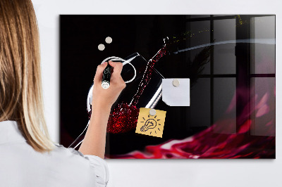 Beschreibbare magnettafel küche Wein