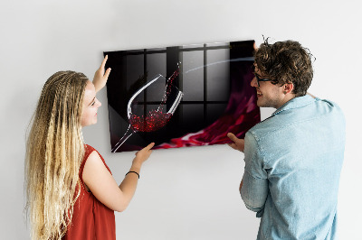 Beschreibbare magnettafel küche Wein