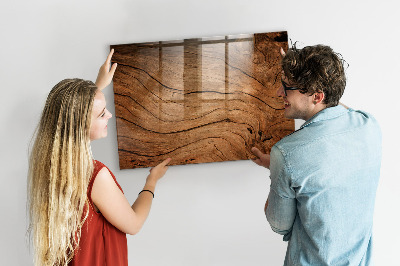 Magnetische Glastafel Altes Holz