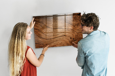 Magnetische Glastafel Altes Holz