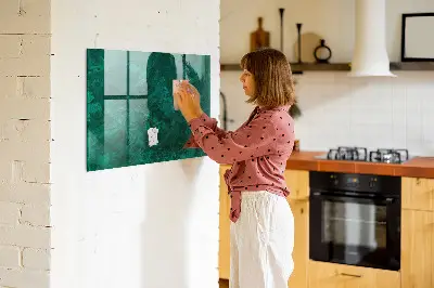 Beschreibbare magnettafel küche Smaragdwand