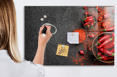 Beschreibbare magnettafel küche Rote Paprika