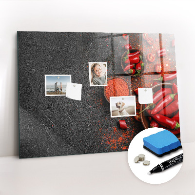 Beschreibbare magnettafel küche Rote Paprika