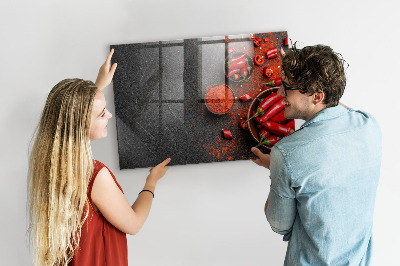 Beschreibbare magnettafel küche Rote Paprika
