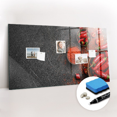 Beschreibbare magnettafel küche Rote Paprika