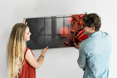 Beschreibbare magnettafel küche Rote Paprika
