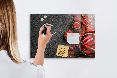 Beschreibbare magnettafel küche Rote Paprika