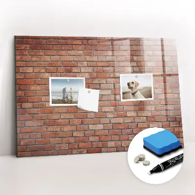 Beschreibbare magnettafel küche Ziegelmauer