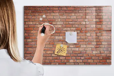 Beschreibbare magnettafel küche Ziegelmauer