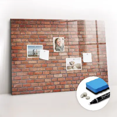 Beschreibbare magnettafel küche Ziegelmauer