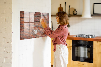 Magnettafel mit Magneten Ziegelmauer