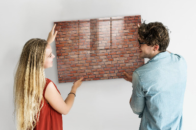 Magnettafel mit Magneten Ziegelmauer