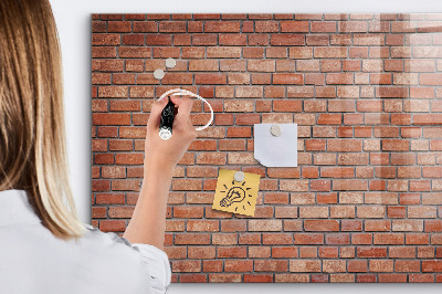 Magnettafel mit Magneten Ziegelmauer