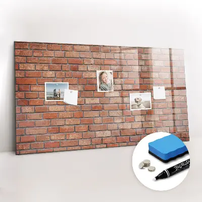 Beschreibbare magnettafel küche Ziegelmauer