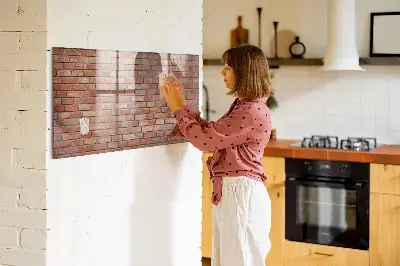 Beschreibbare magnettafel küche Ziegelmauer