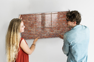 Magnettafel mit Magneten Ziegelmauer