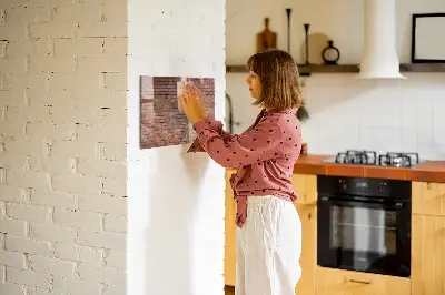 Beschreibbare magnettafel küche Ziegelmauer