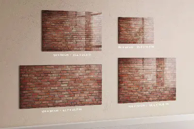 Beschreibbare magnettafel küche Ziegelmauer