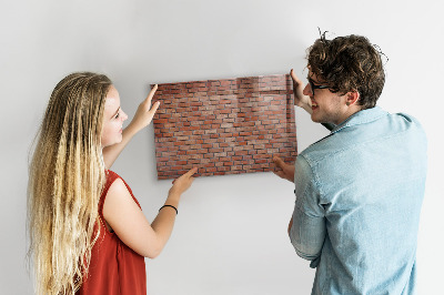 Magnettafel mit Magneten Ziegelmauer