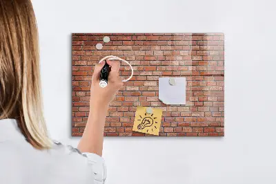 Beschreibbare magnettafel küche Ziegelmauer