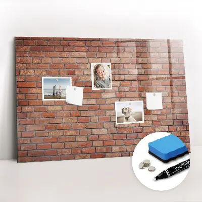 Beschreibbare magnettafel küche Ziegelmauer