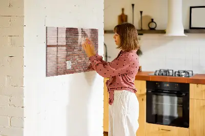 Beschreibbare magnettafel küche Ziegelmauer