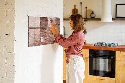 Magnettafel mit Magneten Ziegelmauer