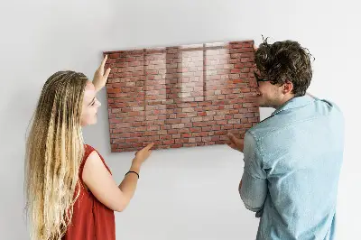 Beschreibbare magnettafel küche Ziegelmauer