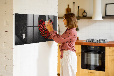 Beschreibbare magnettafel küche Herz aus Paprika